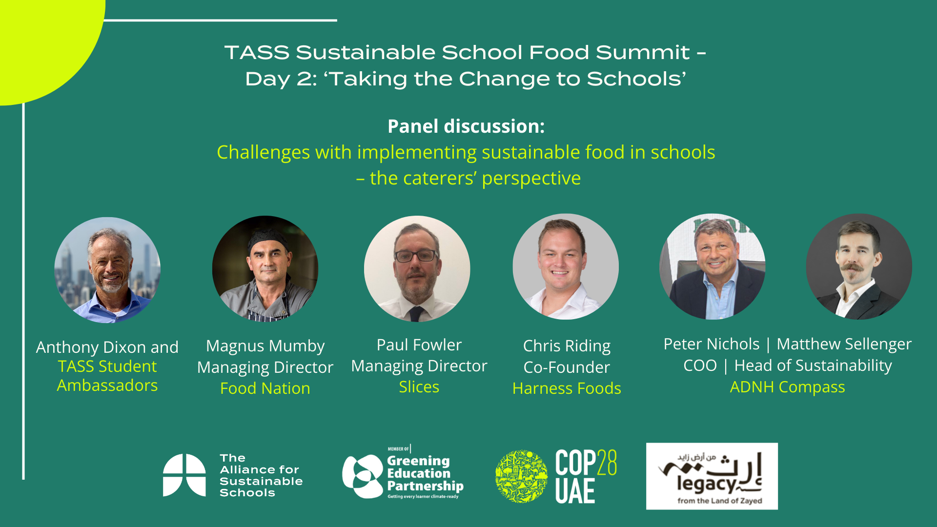 TASS Sustainable School Food Summit at COP28 – Day 2