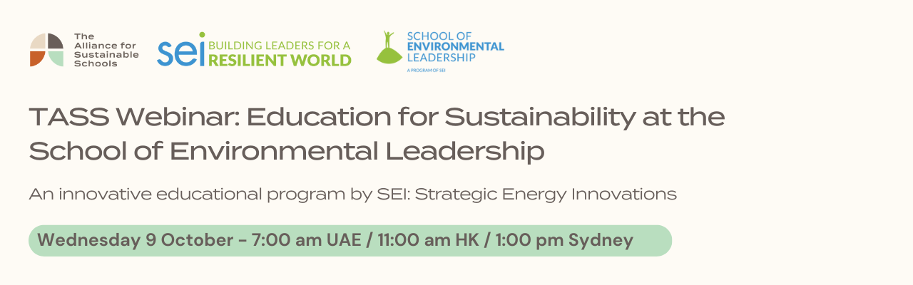 TASS Webinar: Education for Sustainability at the School of Environmental Leadership